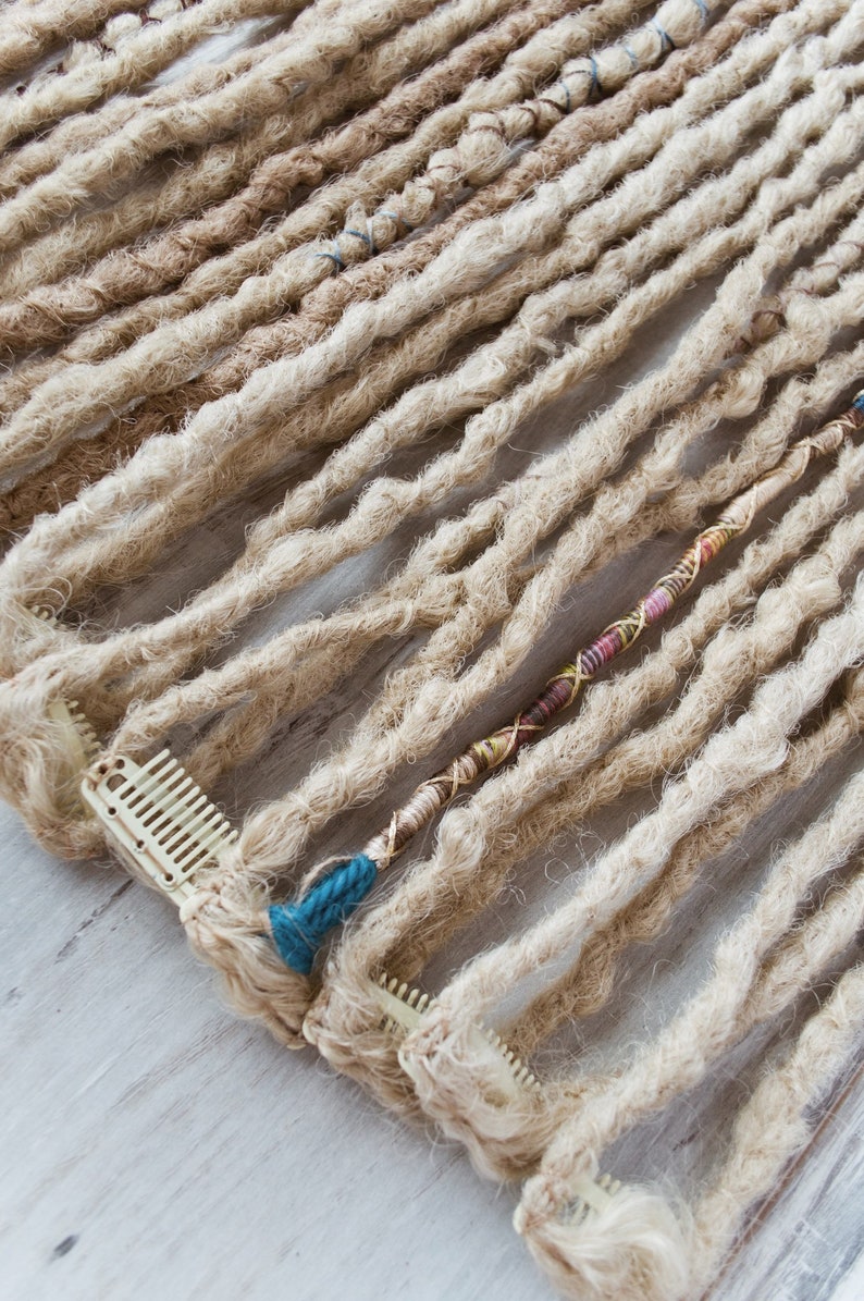 Clips in Dreads Custom Blonde Synthetic Fake Dreadlocks Etsy