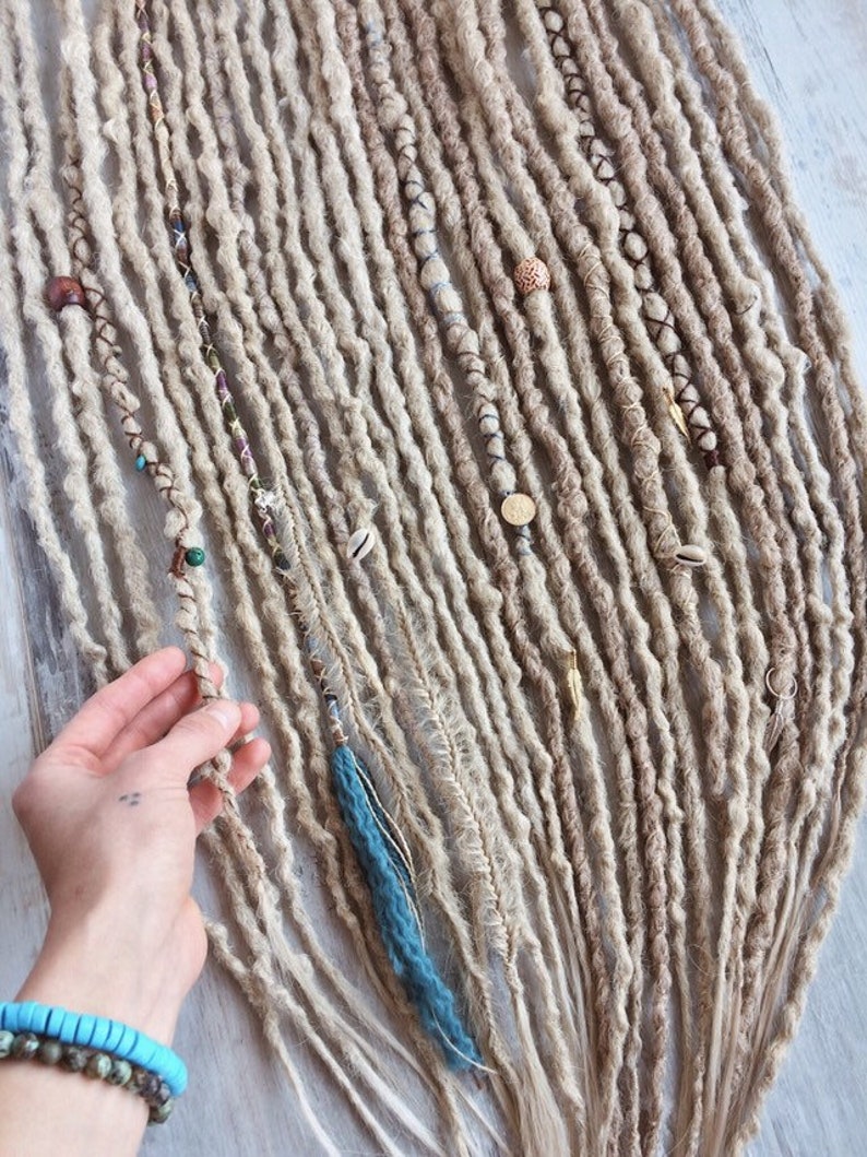 Clips in Dreads Custom Blonde Synthetic Fake Dreadlocks Etsy