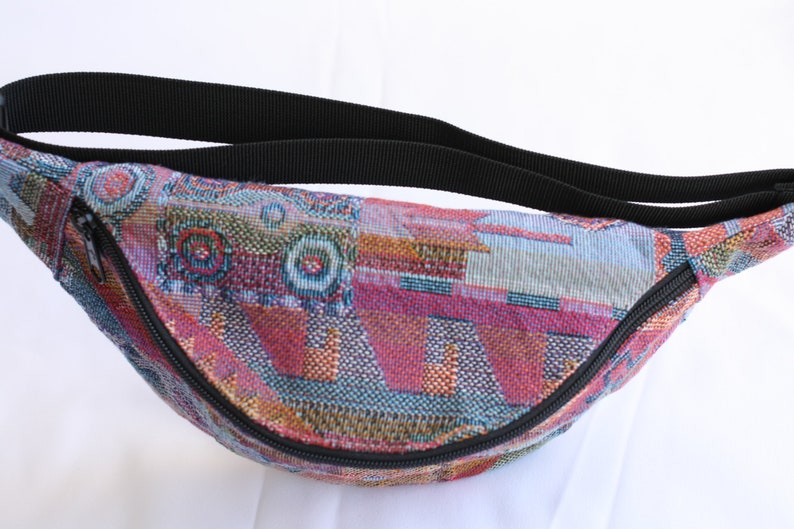 Colorful 90s Fanny Pack Large Recycled Vintage Bum bag | Etsy