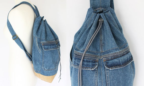 mochila con jeans reciclado