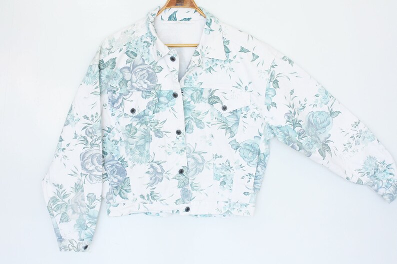 floral print jean jacket