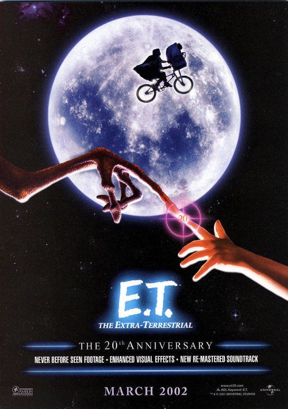 E T Movie Poster A3 Or Matt Etsy