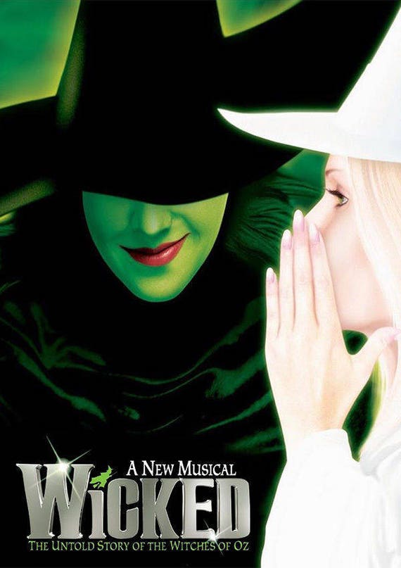 Wicked Musical Theater Poster A3 Or A4 Matt Etsy
