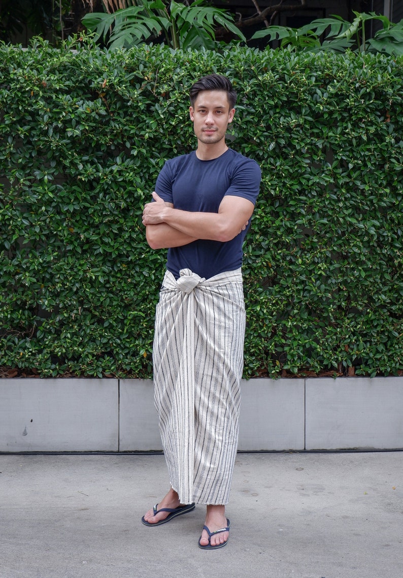 VERTICAL STRIPES longyi hommes Sarong Lungi Pareo Lavalava VERTICAL STRIPES longyi hommes Sarong Lungi Pareo Lavalava