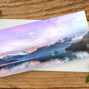 Carte de voeux Lake District - Soirée d'hiver au-dessus d'Ullswater - Taille DL