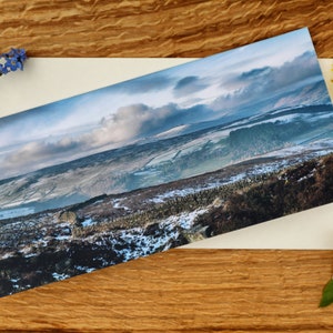 Peak District Greetings Card - Looking across Eyam Moor to the High Peak - DL Size