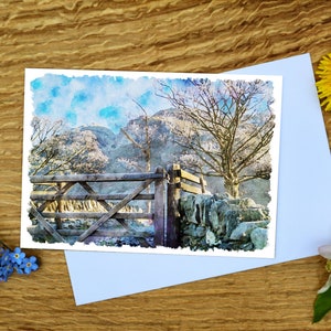 Bridge at St. Johns In the Vale, Lake District Greetings Card 5&quot;x7&quot; and Canvas Print