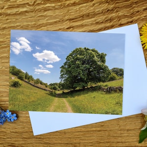 Path to Lathkill Dale, Peak District A6 Greeting Card and Canvas Print