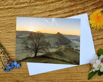 Dragon's Back, Peak District Greetings Card 5"x7" and Canvas Print