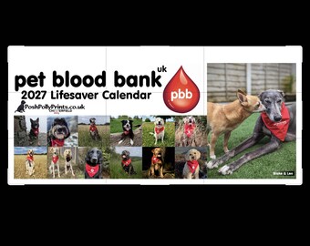 Pet Blood Bank UK - 2027 Lifesaver Desk Calendar
