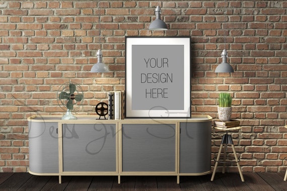 Brick Wall Frame Mockup Styled Stock Photography Frame Mockup