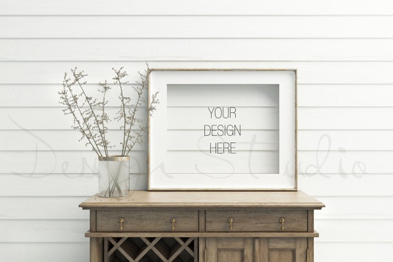 Download Free Old Wood Scene Vintage Scene Mockup Styled Gold Frame Psd Get Download Logo Mockup Realistic 3d Yellowimages Mockups