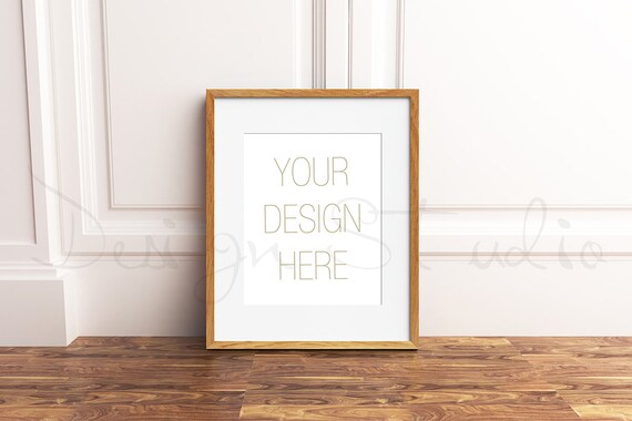 Wooden Frame Mock Up Styled Frame Mockup Wooden Vertical