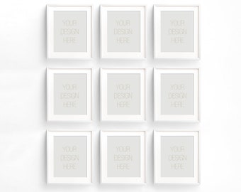 Download Free BUY3 PAY2, Set of nine Vertical white Frame Mockup, Styled Stock Photography, Product Background Mockup ,minimalist white frame mockup PSD Template