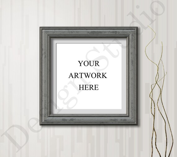 Empty Wooden Frame Mockup Buy3 Pay2 Square Digital Wood