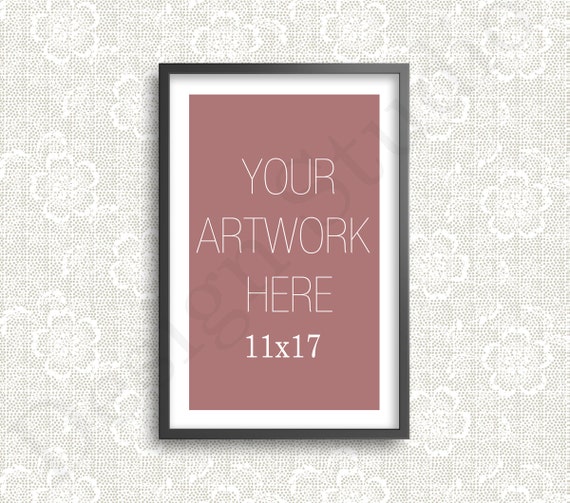 Download Free Frame Mock Up Buy3 Pay2 11x17 Vertical Black (PSD ...