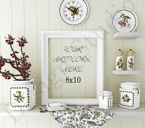 Frame Mockup 8x10 Vertical White Digital Frame  Country
