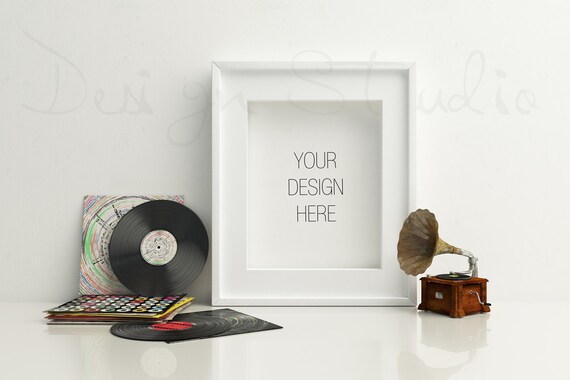 Styled Stock Photography Frame Mockup  White Frame Mockup