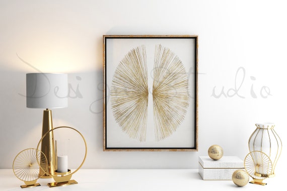 Gold Digital Frame Mockup Styled Stock Photography Frame Mockup