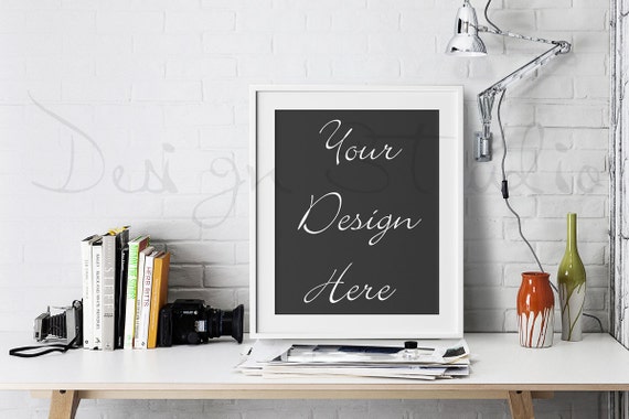 Styled Frame Mockup Vertical White Digital Frame  Frame