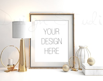 Download Free Styled Stock Photography, Frame Mockup , Gold Digital Frame mockup, Styled Photography Mockup, stock photo PSD Template