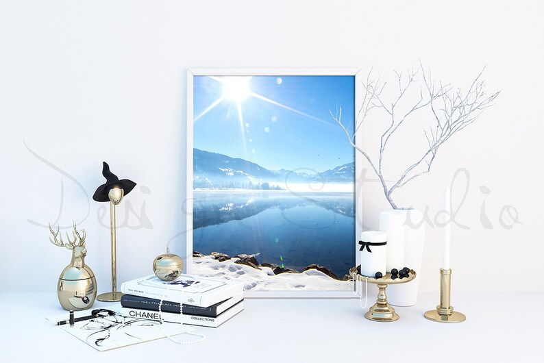 Vertical White Digital Frame Poster Frame Mockup Mockup Etsy