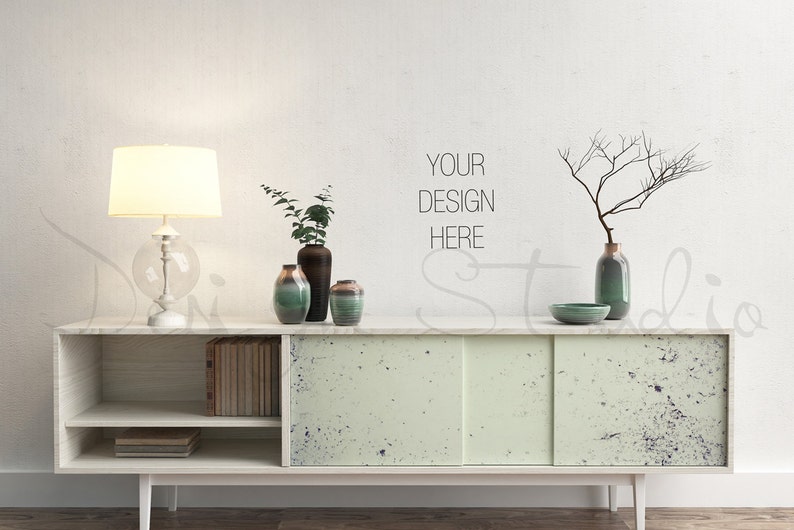 Living room blank Wall , Styled Photography, Poster Mockup, Digital Background, interior stock photo image 1