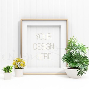 Gold Frame mockup, Styled Stock Photography, Empty Gold Frame , vertical mockup, Product Background Mockup BUY8 PAY4, image 2