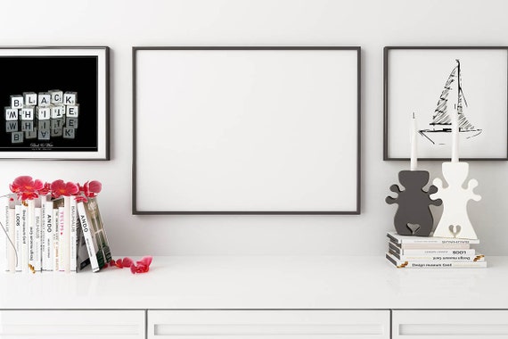Minimalist Black Frame Mockup Styled Poster Frame Mockup Etsy
