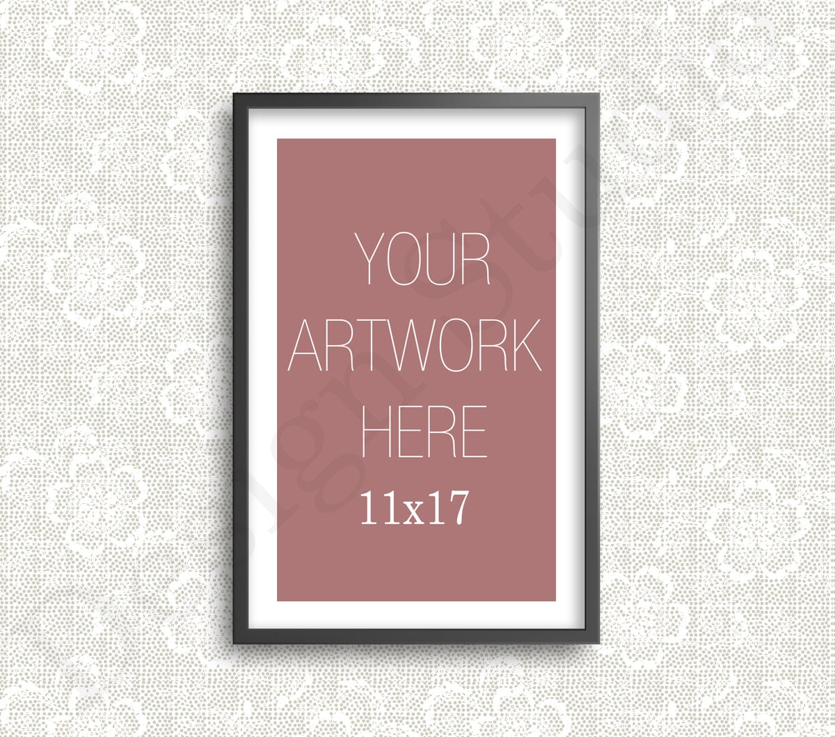Download Frame mock up BUY3 PAY2 11x17 vertical Black Digital Frame | Etsy
