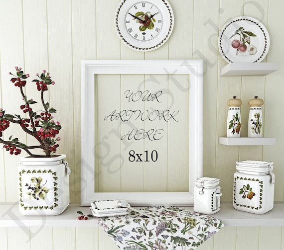 Frame Mockup 8x10 Vertical White Digital Frame Country Style Etsy