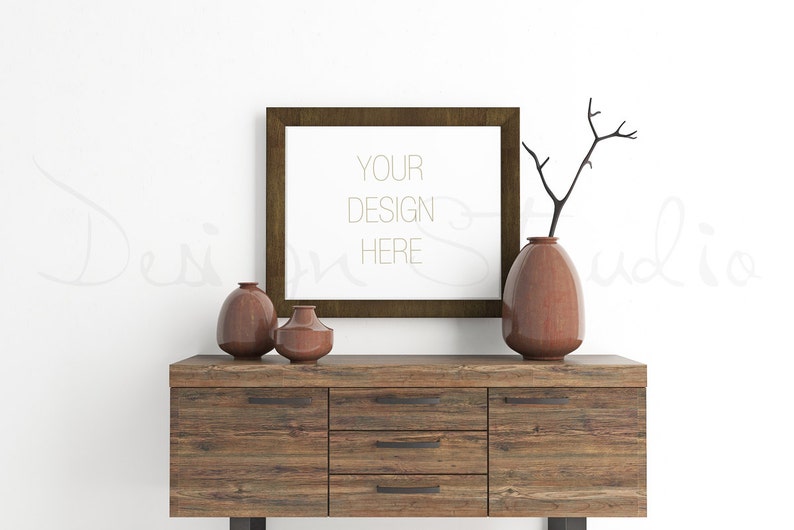 Styled Stock Photography, Frame Mockup, wooden poster frame mockup, Styled Photography Mockup, stock photo image 1