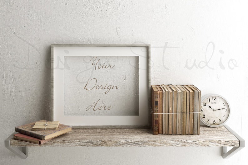 Frame mockup, book shelf mockup, Styled Stock Photography, rustic mockup, BUY3 PAY2 