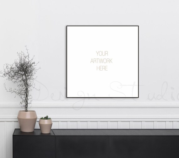 Square Black Frame Mockup Buy3 Pay2 Styled Photography Etsy