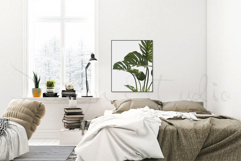 Download Poster mockup bedroom frame mockup modern interior black | Etsy