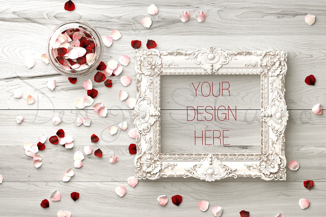 Styled Stock Photography Wooden Desk Frame Mockup White Etsy