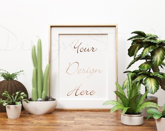 Empty Gold Frame , vertical frame, Styled Stock Photography,Product Background Mockup ,18x24 frame mockup, BUY3 PAY2