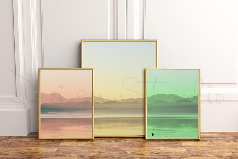 Set of Three Vertical DIGITAL Gold Frame Mockup Styled Stock Etsy