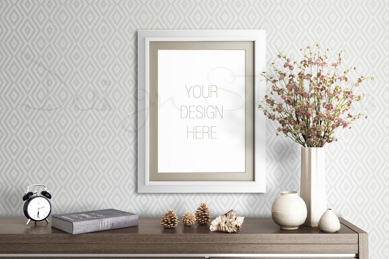 5x7 frame mock up, BUY3 PAY2, living room mockup, Empty Frame , Styled Stock Photography,Product Background Mockup , image 1