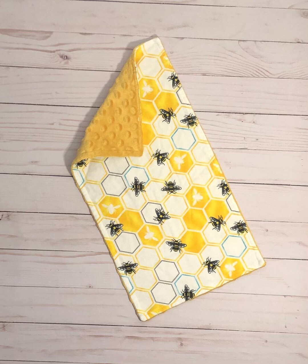 Bumble Bee Baby Burp Cloth Cute Baby Shower Gift Idea Minky Burping Cloth and Bees