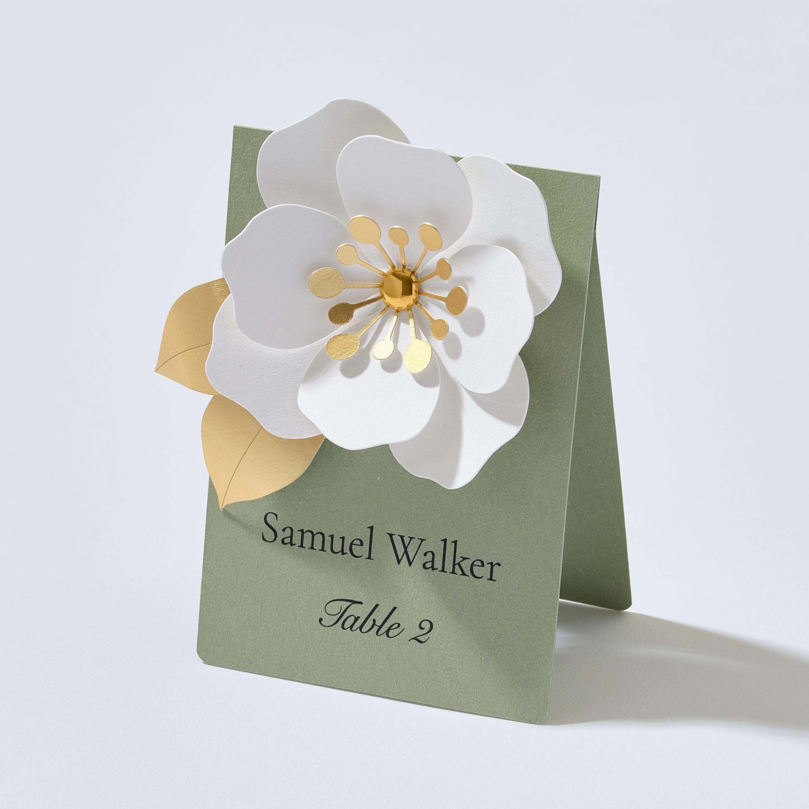 Sage Green Floral Place Cards – Custom Wedding & Event Decor (set of 20 ...