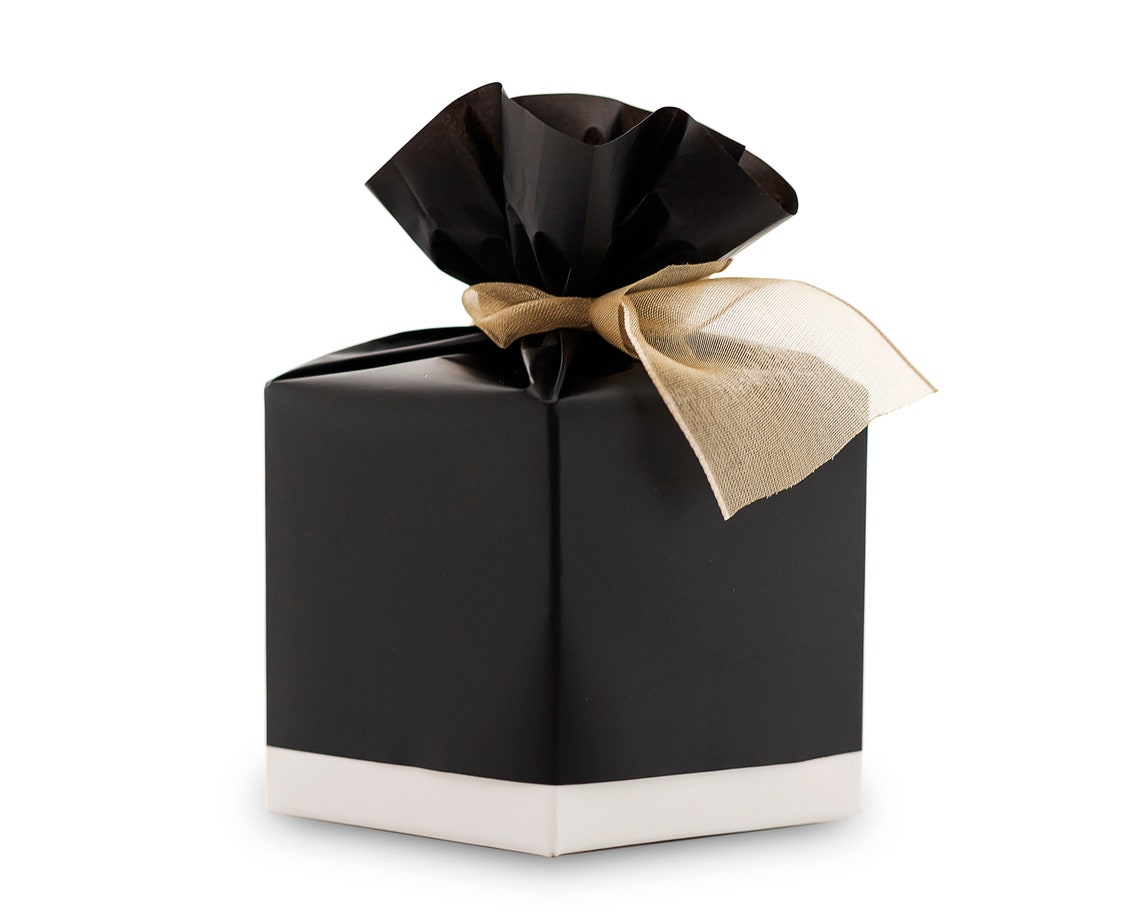 50pcs Personalised Wedding Favour Boxes in Black Wedding Etsy