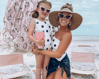 Miss Polka Dot mommy and me swimsuit, mommy and me swimwear, swimsuit, mommy and me swim, mother daughter swimsuits, matching outfits