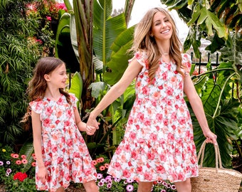 Mother day matching dresses, mommy and me dresses, mommy and me, spring dresses, gift for her, mothers day gift