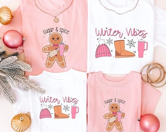 Winter Vibes Mommy and Me Christmas shirts | Mama and mini shirts | Mommy and me outfits | Matching outfits | Christmas matching outfits