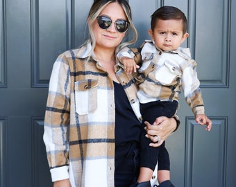 FALL FLANNELS | flannel shirt | mommy and me outfits | mommy and me shirts | mommy and son | matching outfits | matching shirts | fall shirt