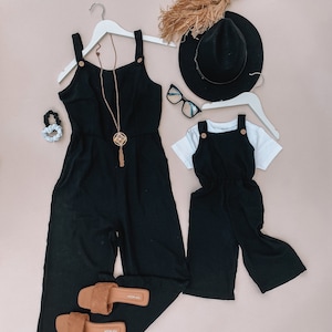 BLACK JUMPSUIT | mommy and me | mommy and me outfits | mother daughter | mommy and me |  matching outfits| matching jumpsuit | romper