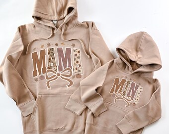 mama and mini sweatshirts, Mommy and Me fall sweatshirt, Thanksgiving mama, mom and baby matching outfit, hoodie fall, matching outfits