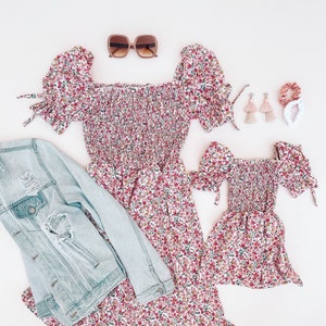 ANA'S PINK FLORAL | matching dresses | mommy and me matching outfits | mommy and me outfits | matching outfits | mommy and me