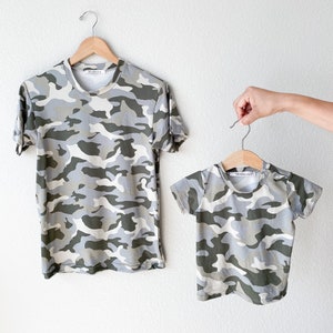 father and son matching shirts, father and daughter matching shirts, family matching shirts, camo matching shirts